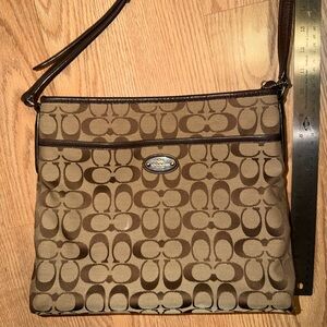Coach - Brown Signature Crossbody Bag